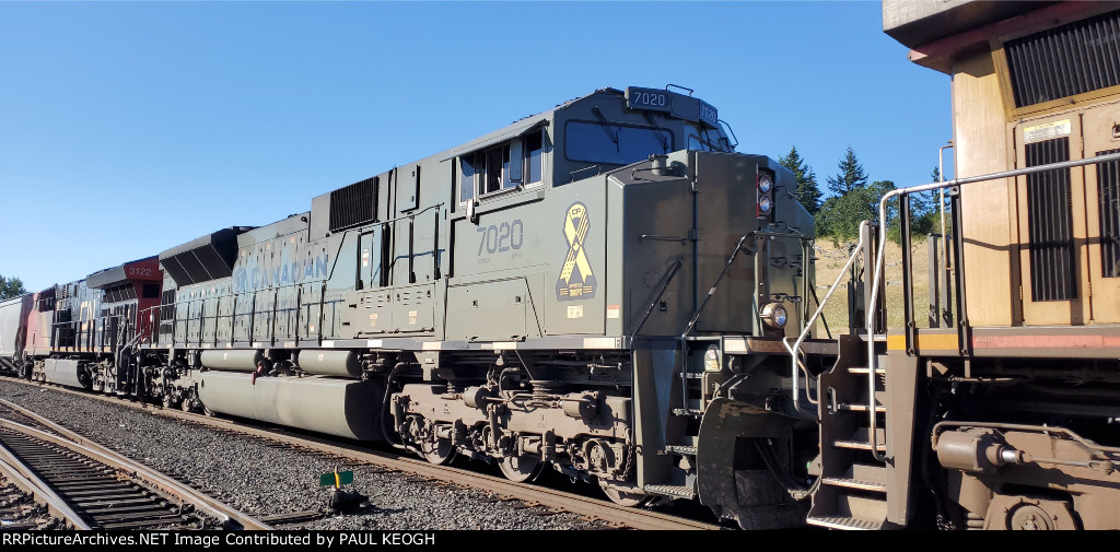 CP 7020 at the BNSF Kalama Siding Washington 